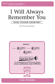 I Will Always Remember You SSA choral sheet music cover Thumbnail